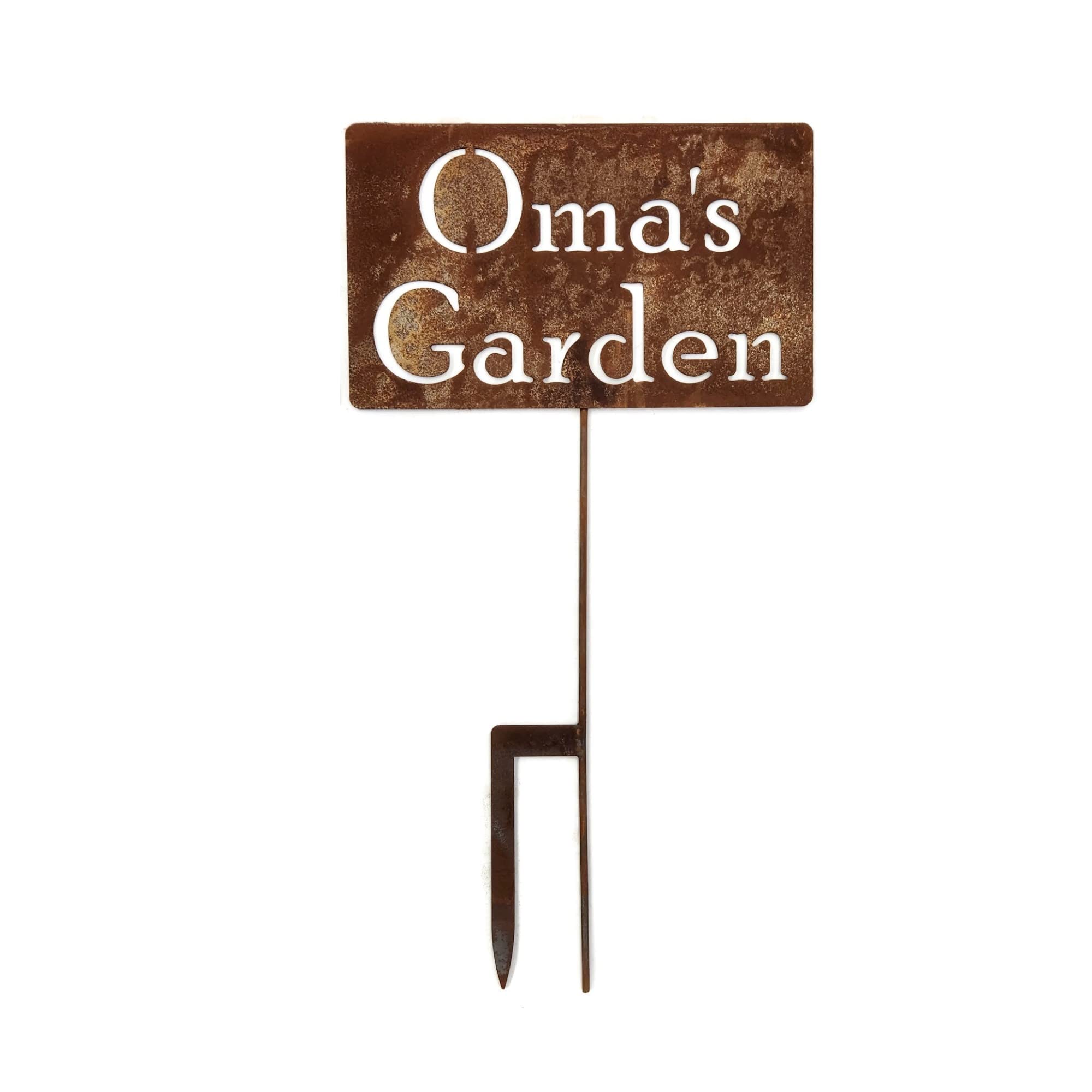 Personalized Family Name Garden Stake - 20 to 33 Inches Tall (Oma's Garden, Large 28