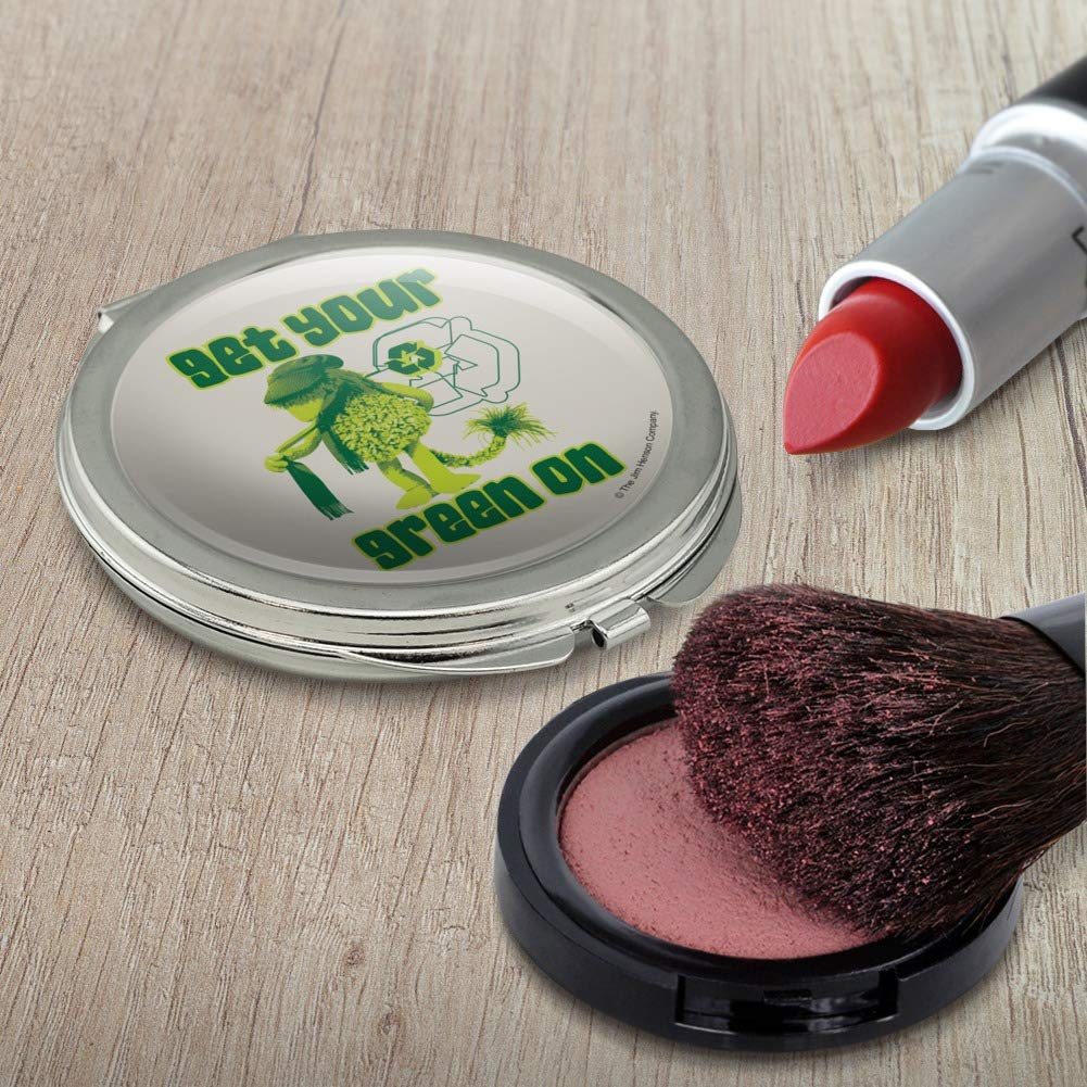 Recycle Fraggle Rock Boober Travel Purse - Compact Makeup Mirror for Eco-Friendly Fashion