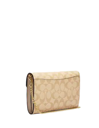 Coach Signature Canvas Floral Applique Envelope Clutch Crossbody Bag - Perfect for Evening Events, Date Nights & Special Occasions