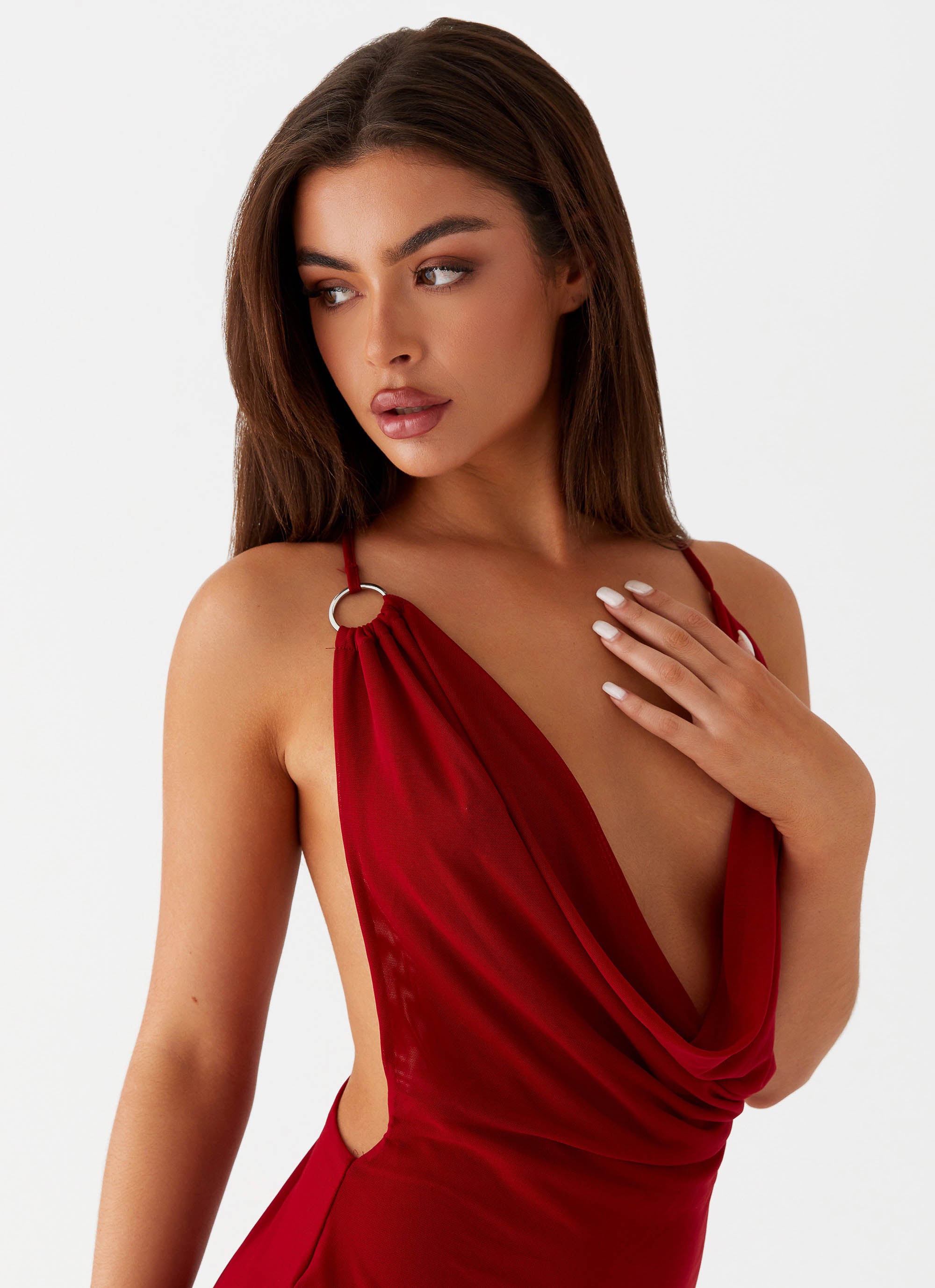 Bohemian Bliss Mesh Mini Dress in Red - Sexy & Stylish Summer Outfit for Beach, Party & Date Night