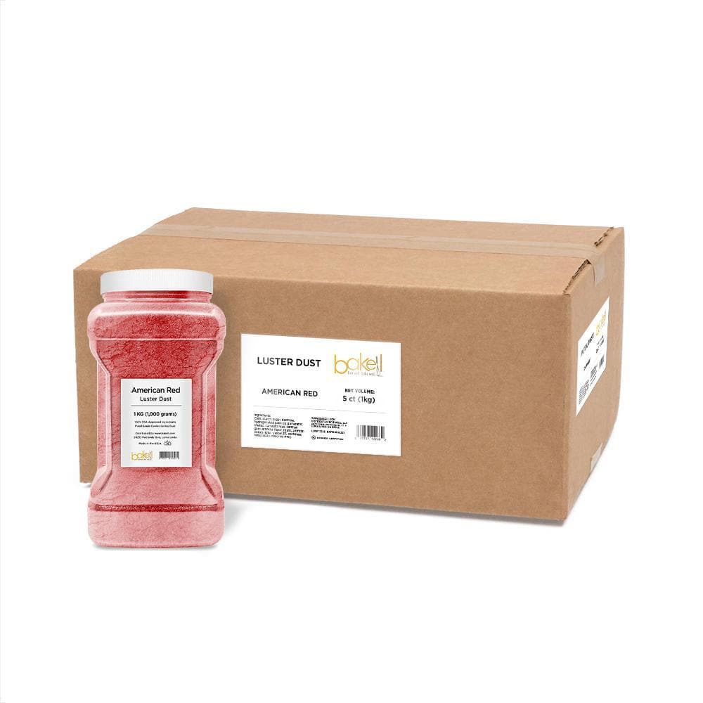 Premium American Red Luster Dust for Baking & Cake Decorating - Food Safe Edible Glitter Powder for Cookies, Cupcakes, and Fondant - Bulk Wholesale (1lb) - Perfect for Professional Bakers & Home Bakers
