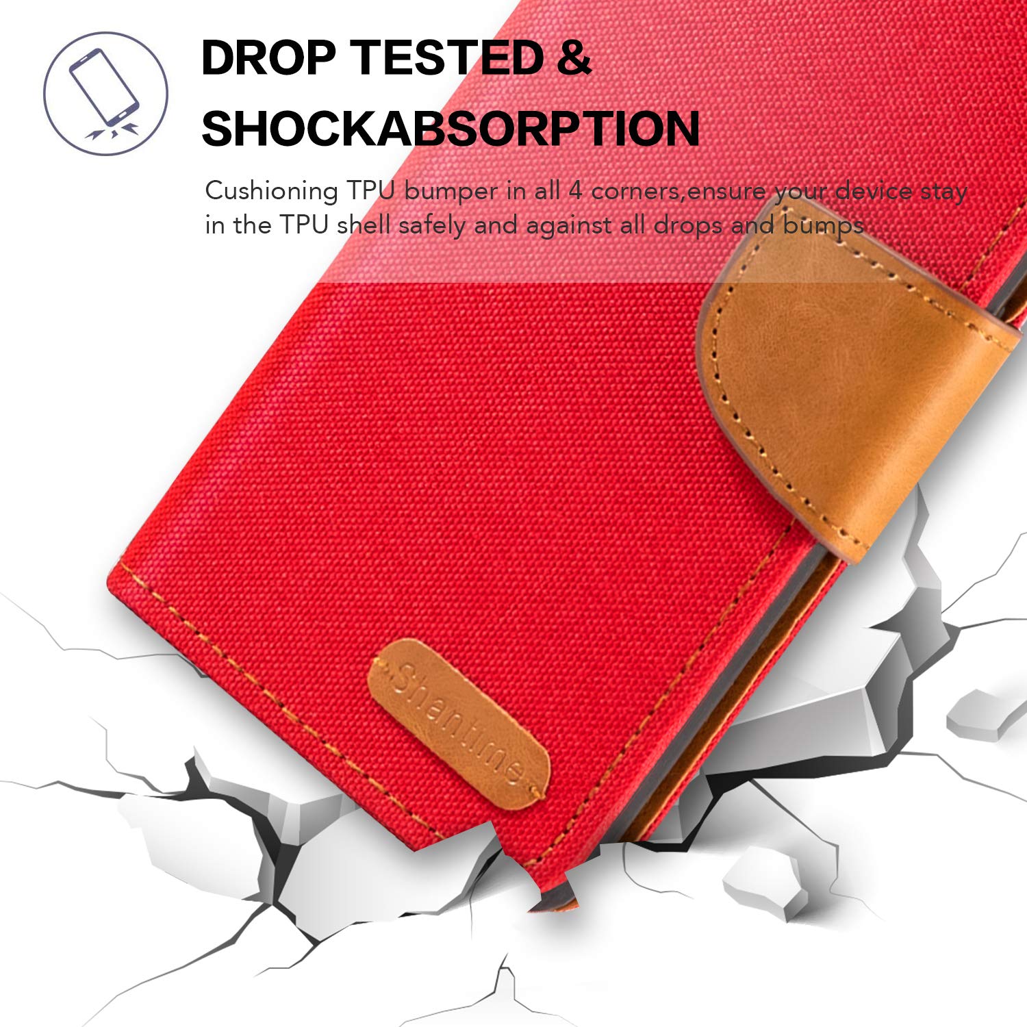 Premium Oxford Leather Wallet Case with Soft TPU Back Cover & Magnetic Flip for Tecno Spark 8P (6.6