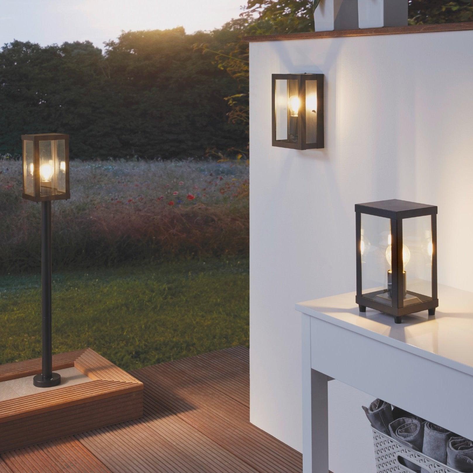 Eglo Alamonte 1 Black IP44 Waterproof Outdoor Wall Light - Perfect for Porch, Garden, and Patio Lighting