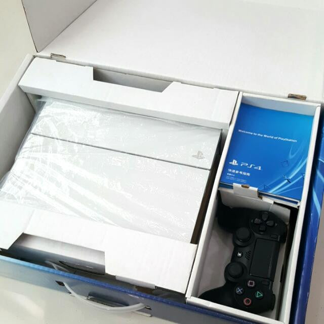 PS4 Glacier White Console - 500GB Slim Gaming System for PlayStation 4 | Perfect for Home Entertainment & Multiplayer Gaming
