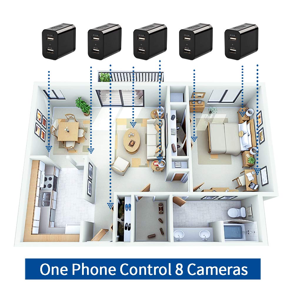 WiFi Hidden Camera Charger - 1080P HD Spy Cam with Remote View & Motion Detection | Premium Indoor Security Camera for Home, Office & Nanny Monitoring | Discreet Small Secret Camera for Surveillance