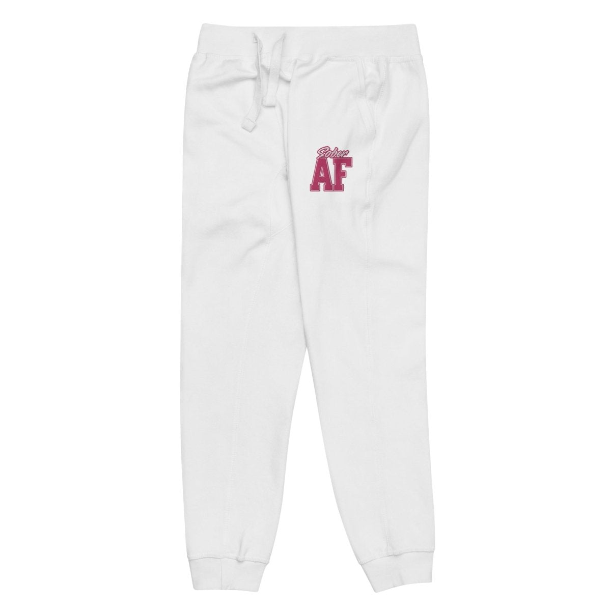 Sober AF Block Letter Unisex Fleece Sweatpants - Comfortable Lounge Pants for Men & Women - Perfect for Home, Gym, and Casual Wear