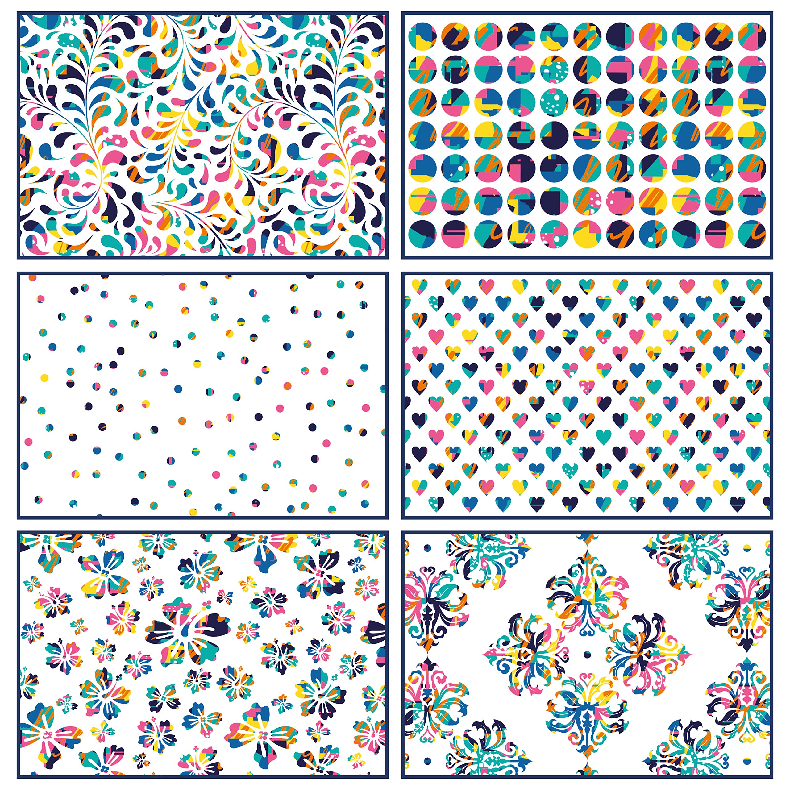 48 Assorted Blank Greeting Cards with Envelopes & Stickers - 6 All-Occasion Designs for Thank You, Birthday, Graduation & Business - Includes 4x6 Photo Storage Box - Perfect for Home, Office & Gift Giving