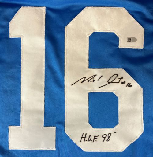 Michel Goulet Quebec Nordiques Signed Light Blue Hockey Jersey - HOF 98 - Authentic Collectible Sports Memorabilia - Perfect for Hockey Fans, Collectors & Sports Integrity Displays