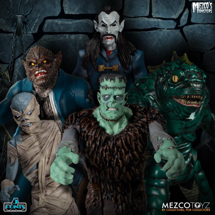 Mezco Monsters 5 Points Tower of Fear Deluxe Boxed Set Action Figure - Horror Collectible for Display & Scary Movie Nights