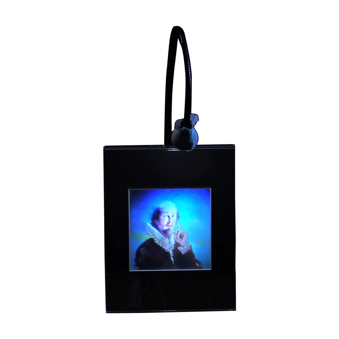 Shakespeare 3D Hologram Picture - Matted Embossed Stereogram Art with Light-Up Desk Stand | Perfect for Office Decor, Literary Gifts & Home Study Display