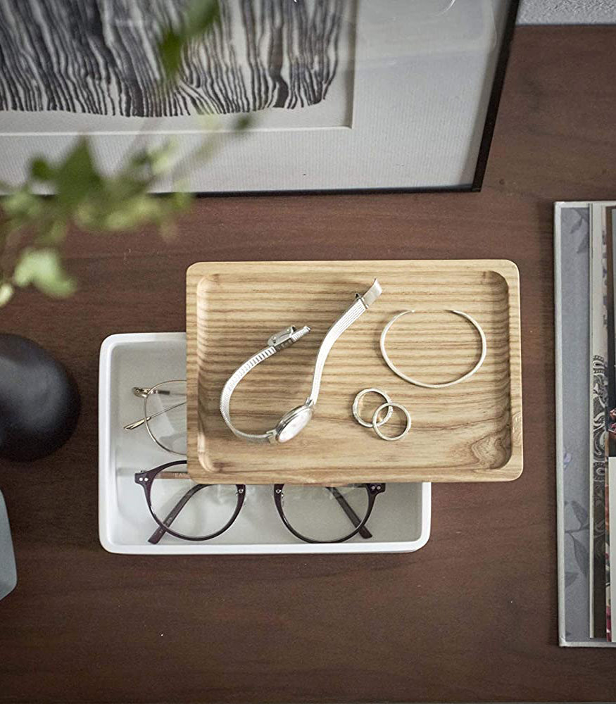Stylish Polystone Jewelry & Accessory Storage Box - Perfect for Organizing Rings, Necklaces & Small Keepsakes at Home or Travel
