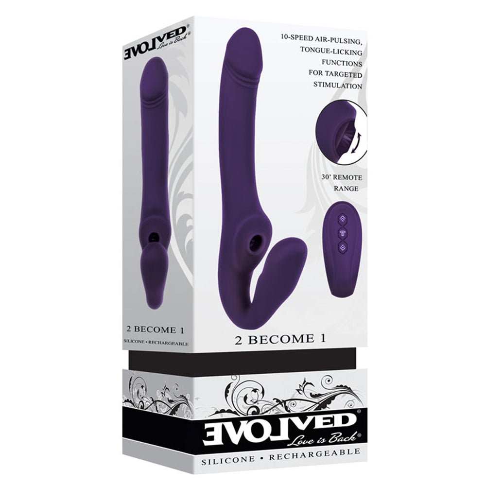 Remote Control Strapless Strap-On Vibrator with Dual Stimulation - Hands-Free Couples Toy for Lesbian & Straight Couples - Perfect for Shared Intimacy & Role Play Scenes