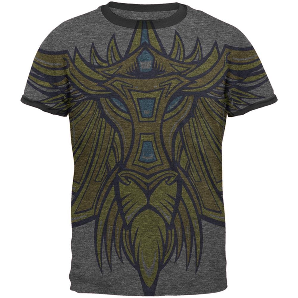 Leo King of The Lions Men's Ringer T-Shirt | Vintage-Inspired Graphic Tee for Casual Wear & Street Style