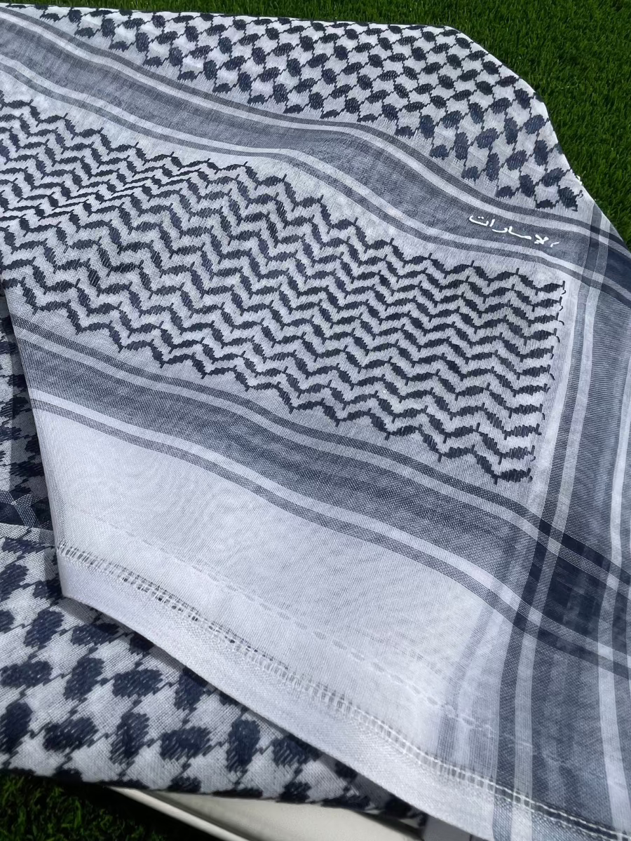 Premium Unisex Navy Blue Shemagh Scarf - Soft Cotton Keffiyeh Head Wrap for Men & Women - Perfect for Outdoor Adventures, Travel, and Fashion Accessories