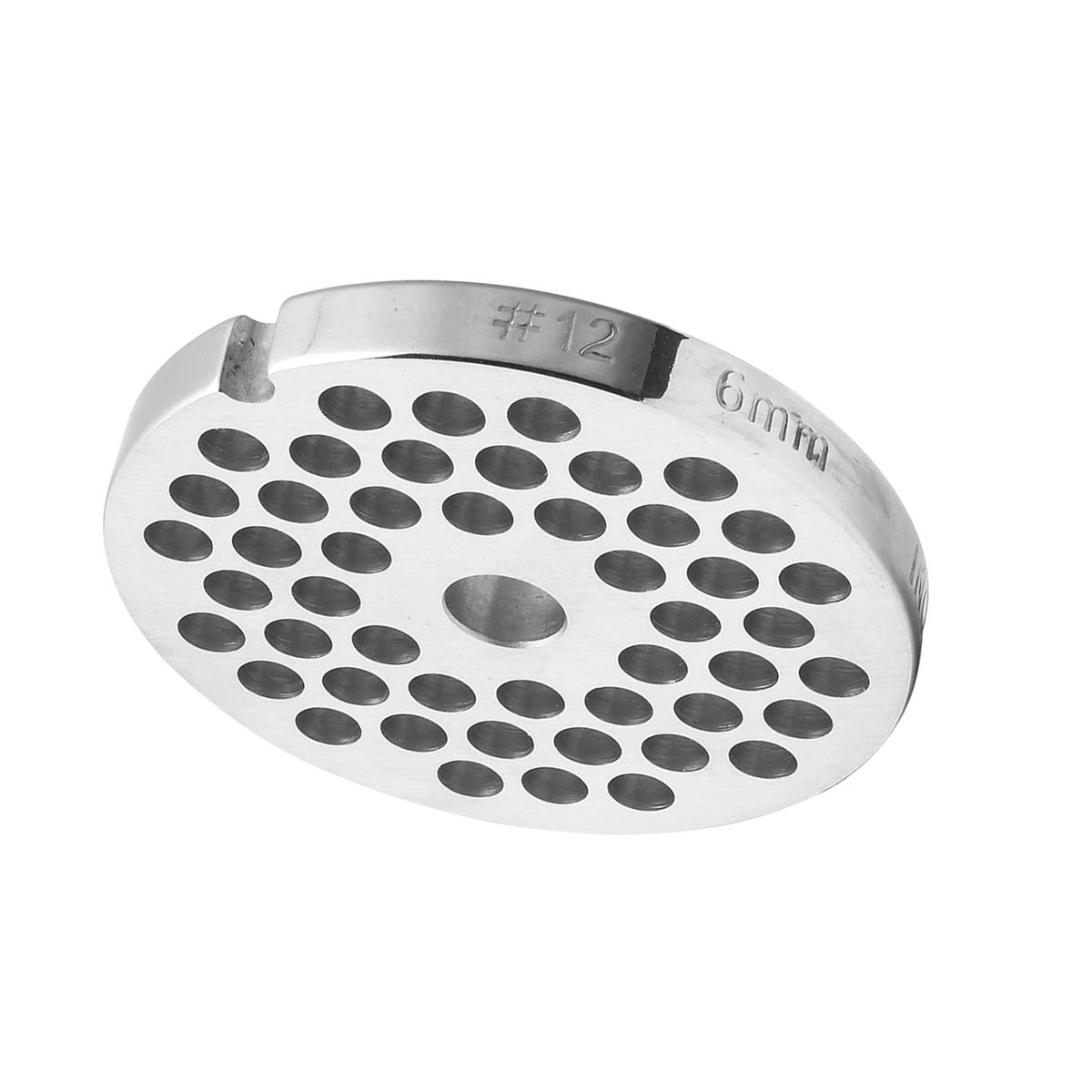 12-Pack Stainless Steel Meat Grinder Plates & Blades - Compatible with FGA, Hobart, LEM, Cabela's, Weston & MTN Grinders - Heavy Duty Cutting Discs for Home Kitchen & Commercial Butcher Use