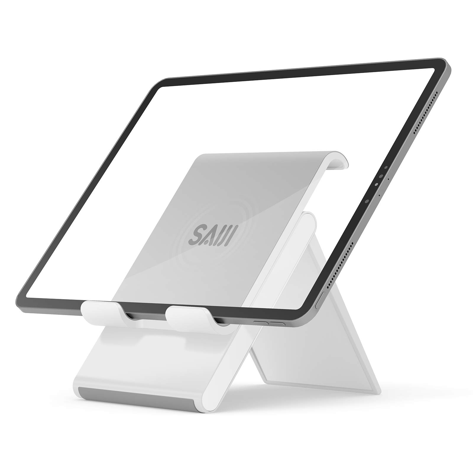 SAIJI Adjustable Tablet Stand Holder - 360° Rotating & Foldable Desktop Stand for iPad, Samsung, Kindle - Perfect for Work, Study, and Watching Videos