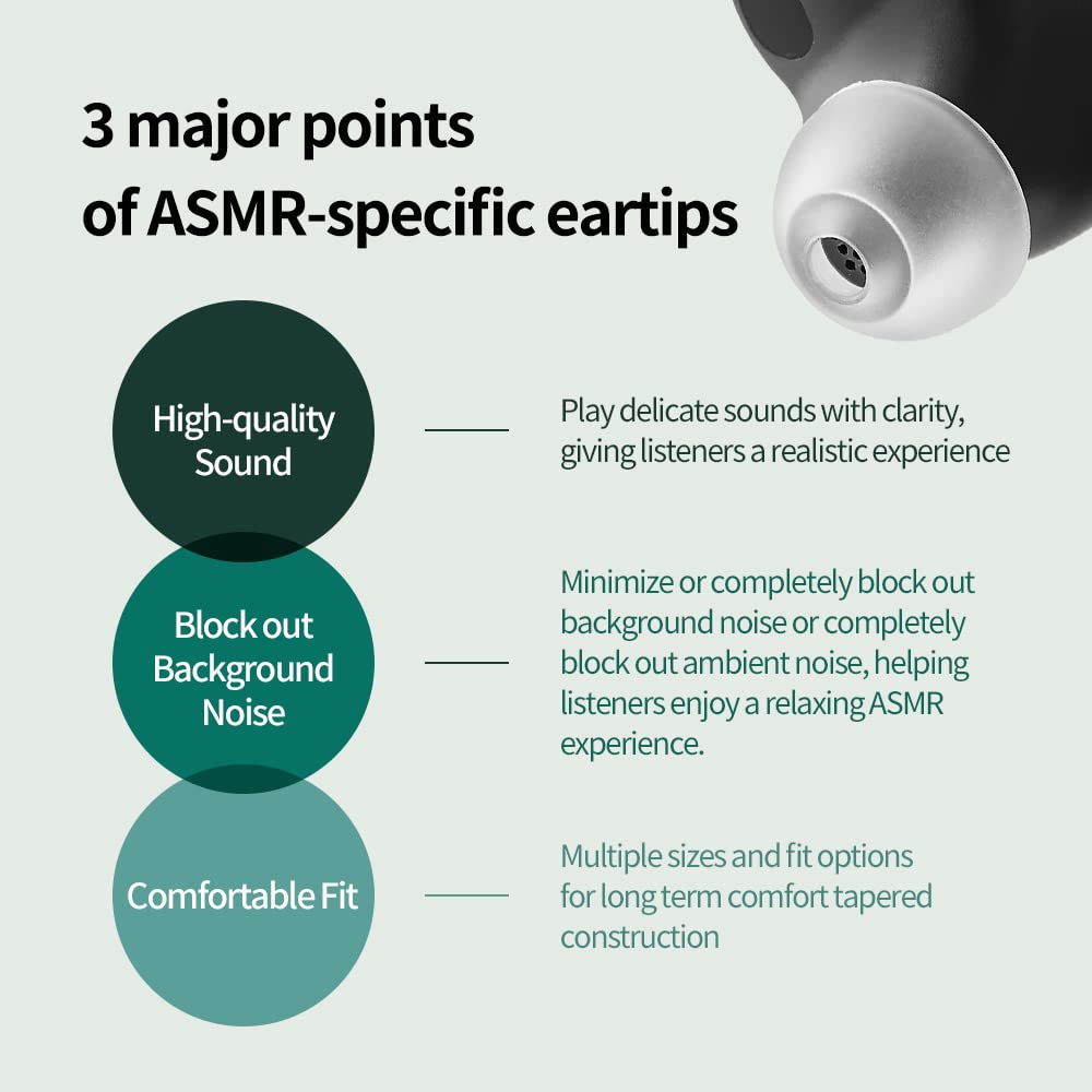 AZLA SednaEarfit MAX ASMR Standard (ML) - Premium Noise Canceling Earbud Tips for Wireless Headphones - Replacement Eartips Compatible with Sony, Beats, JLab, Samsung, Sennheiser & Skullcandy - Perfect for Music, Calls & ASMR Listening