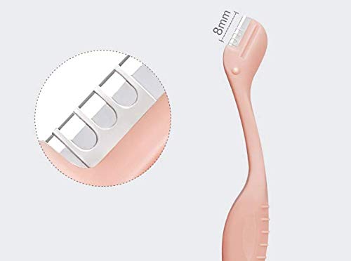 WOIWO Eyebrow Trimmer & Shaver - 2 Pack Mini Plastic Beauty Tools for Precise Eyebrow Grooming | Perfect for Home & Travel Makeup Kits
