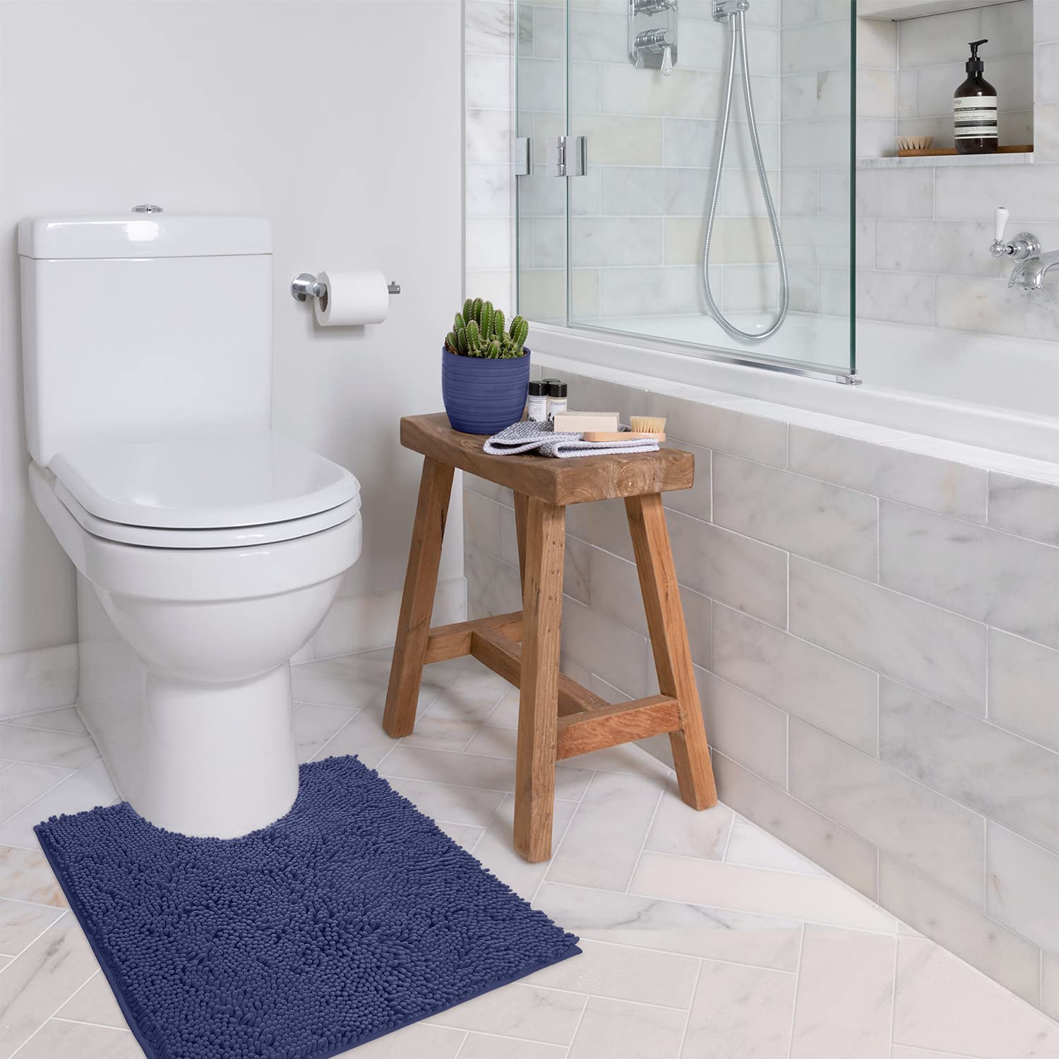 Premium Soft Plush Bath Mat - Ultra Absorbent Shaggy Bathroom Rug, Non-Slip Toilet Mat for Bath & Shower (20