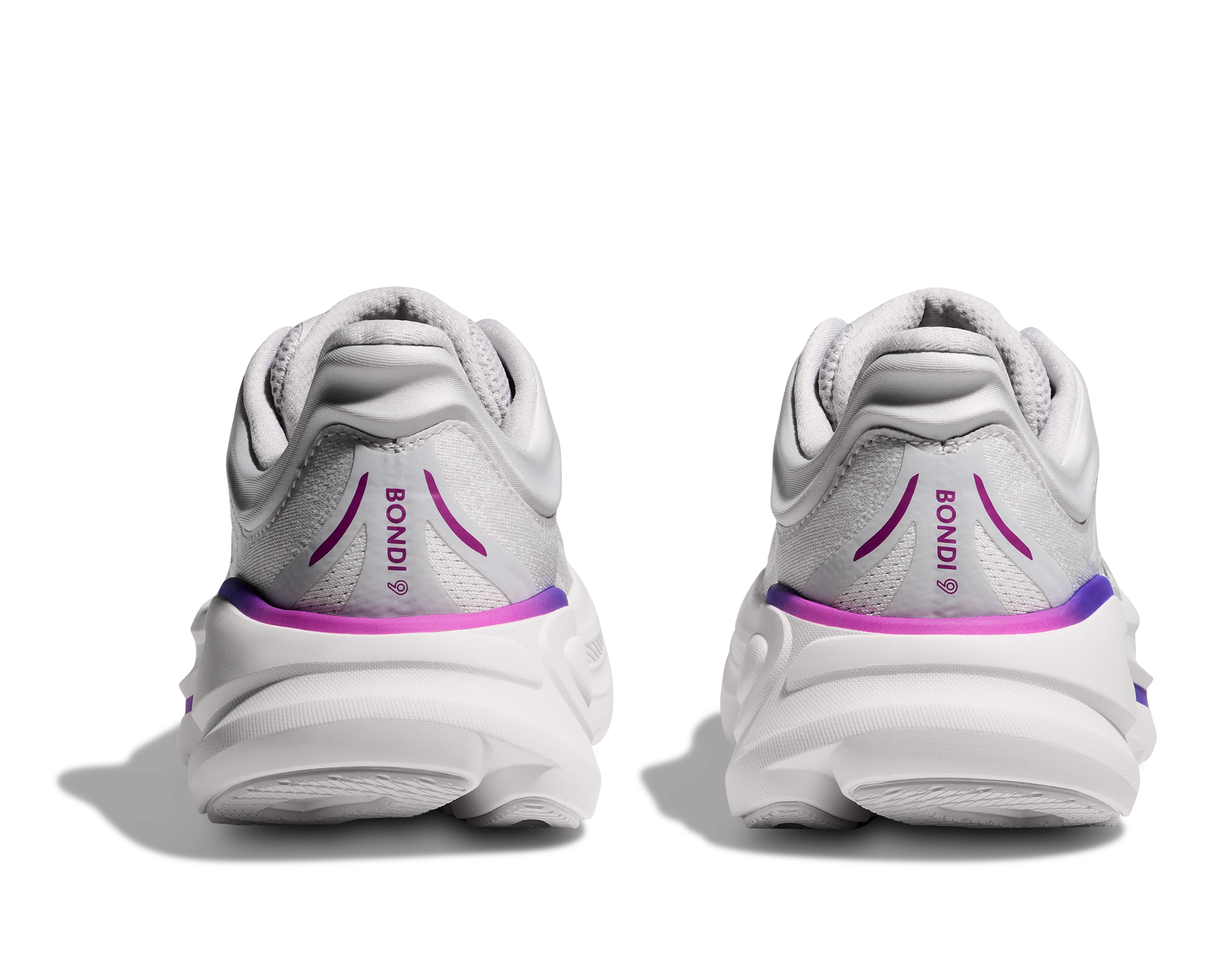HOKA Women's Bondi 9 Running Shoes - Cosmic Grey/White | Cushioned Comfort for Road Running, Walking & All-Day Wear