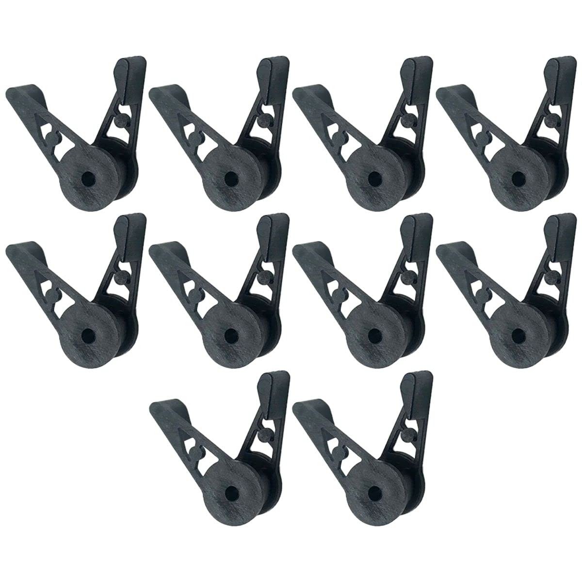 10Pcs 360 Degree Adjustable Plant Trainer Clips for Climbing Plants - Low Stress Training Clips for Stems & Branches (Black) - Perfect for Indoor Gardening, Hydroponics & Vine Support