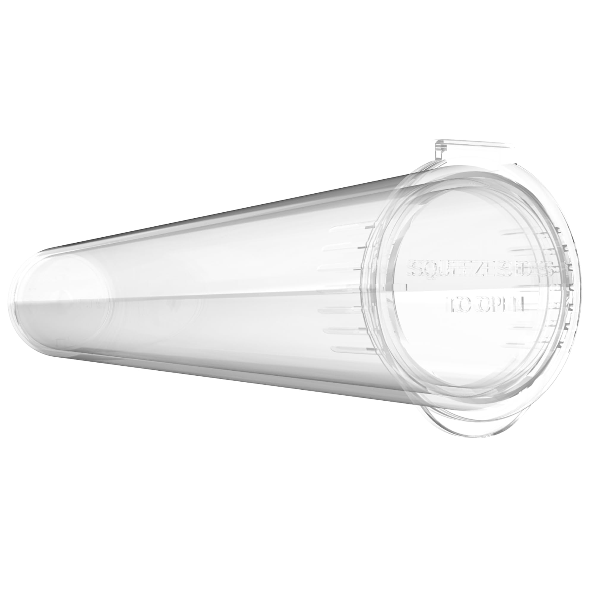 Child Resistant Pop Top Tubes - 116mm CR Plastic Packaging Vials - 500 Pack Clear Travel Containers for CBD, Vitamins & Essential Oils Storage