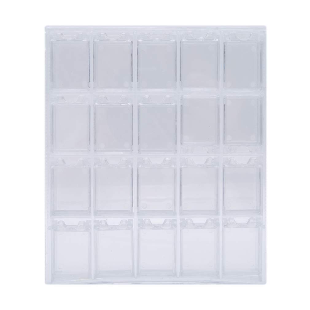 20 Compartment Jewelry Organizer Box with Dividers - Perfect for Beads, Earrings & Nail Art Tools Storage | Portable Travel Case for Crafters & Jewelry Lovers