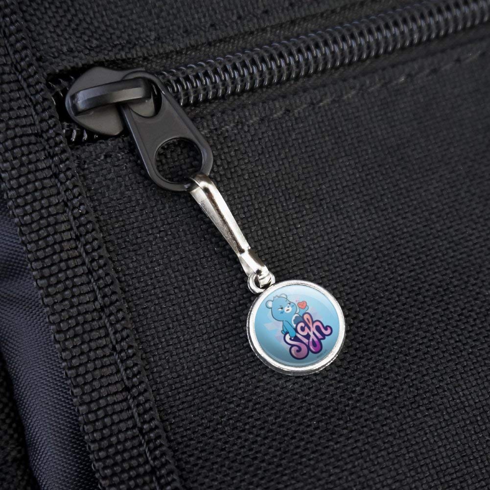 Care Bears Unlock the Magic Grumpy Bear Sigh Antique Charm - Zipper Pull Accessory for Purse, Suitcase & Backpack | Cute Fashion Decoration for Kids & Adults