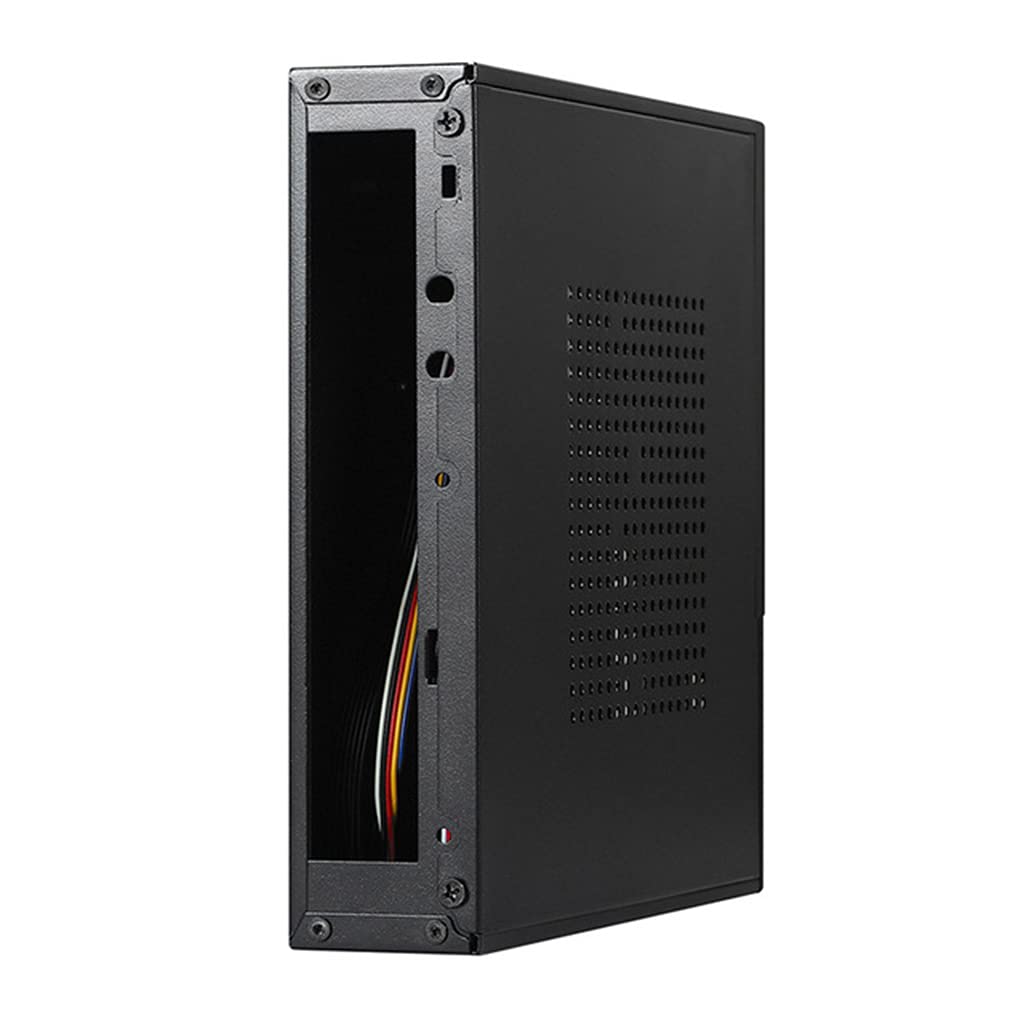 QX02 Mini-ITX HTPC Case - Compact Micro ATX Computer Chassis for Home Theater PC with 2 USB Ports | Perfect for Living Room Media Centers & Small Form Factor Desktop Builds
