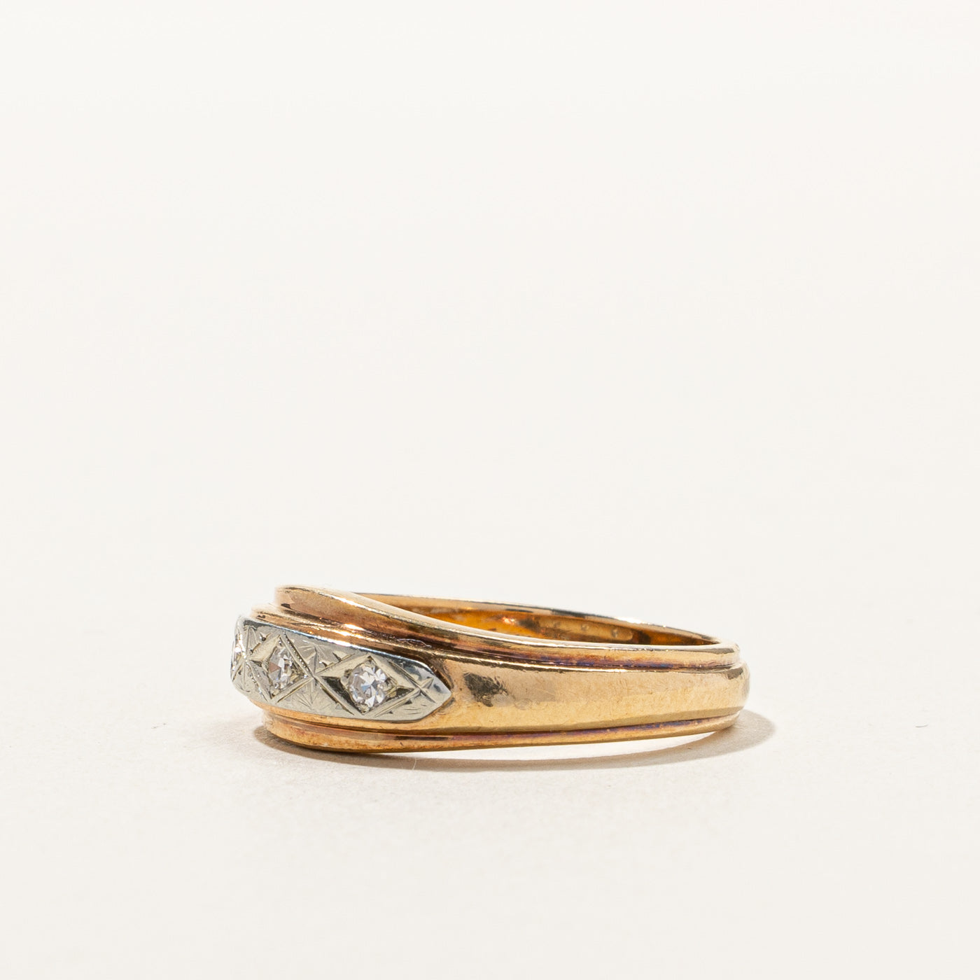 0.09ctw Three Stone Diamond Ring - Size 8.5 | Elegant Wedding Band, Anniversary Gift for Her | Perfect for Engagement, Proposal & Special Occasions