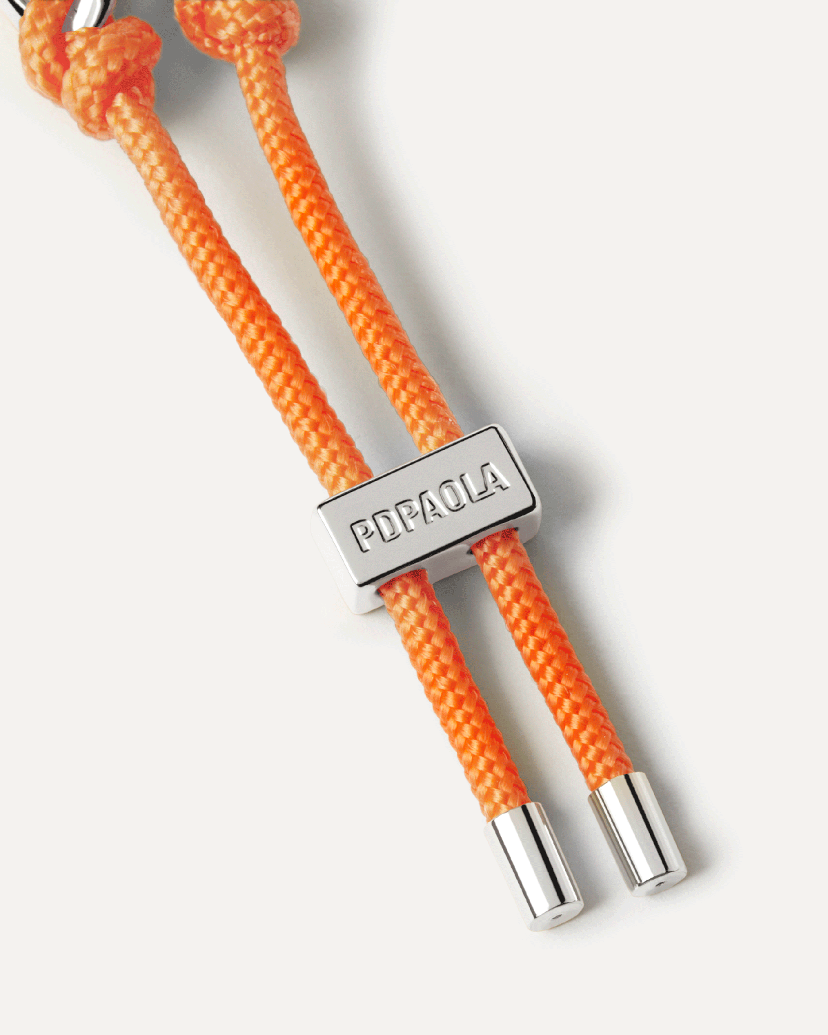 GRID 4 Tangerine Adjustable Rope Silver Bracelet for Women - Trendy Stackable Jewelry for Everyday Wear & Special Occasions