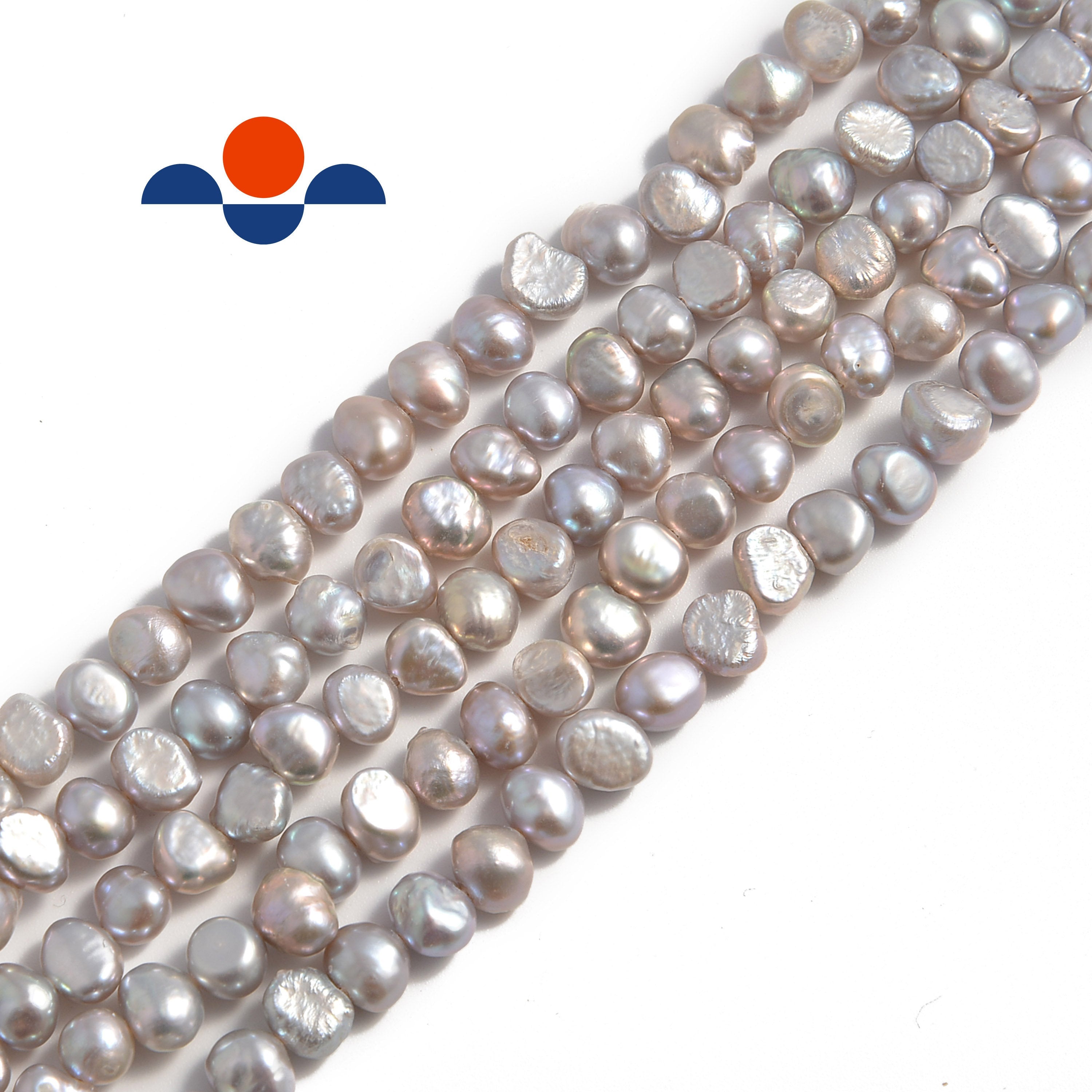 Freshwater Pearl Beads 4mm 6mm 8mm 10mm 14 Strand - Gray Drilled Center Nugget Beads for Jewelry Making, DIY Crafts & Necklace Design