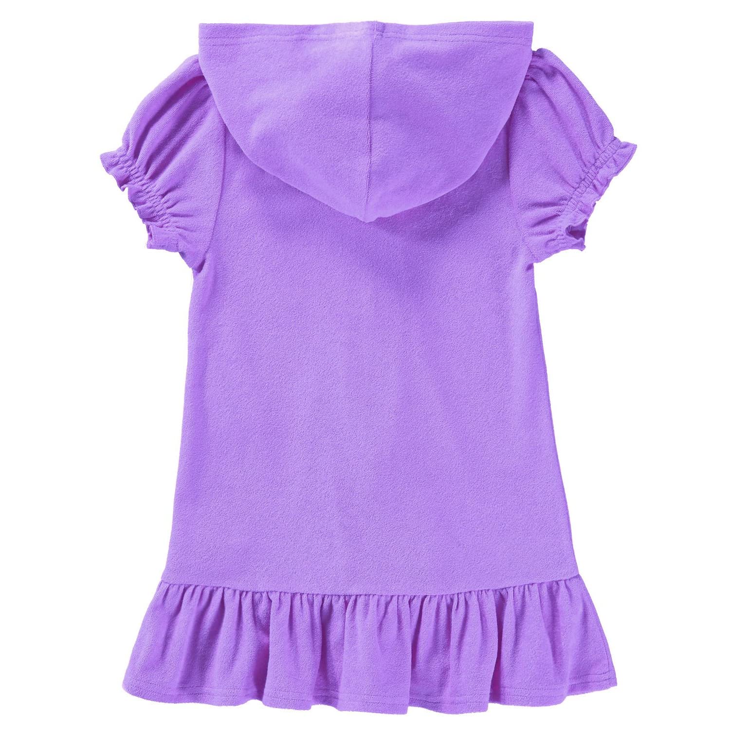 Pink Lemonade Girls' Hooded Zip-Up Swim Cover Up - Terry Beach Swimsuit Cover for Pool, Beach & Summer Vacation