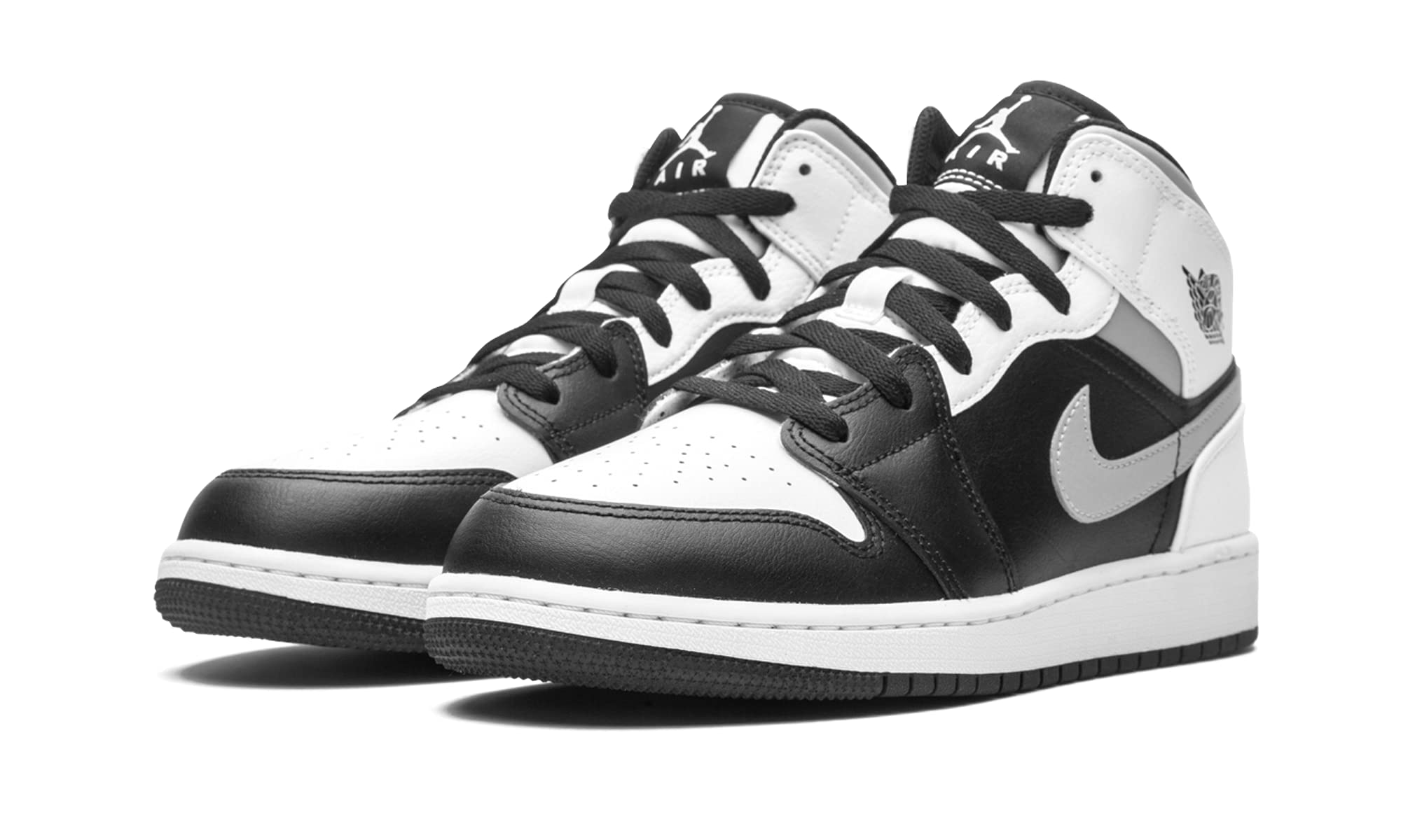 Jordan Youth Air 1 Mid GS 554725-073 White Shadow Basketball Shoes - Size 5Y for Kids - Perfect for School, Sports & Casual Wear