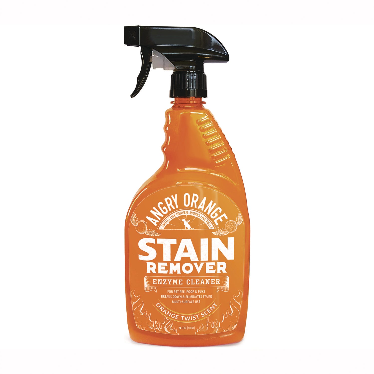 Angry Orange Pet Odor Eliminator Spray - 24oz with Orange Twist Scent | Eliminates Dog & Cat Urine Smells | Safe for Carpets, Furniture & Pet Areas | Fresh Citrus Fragrance for Home & Car Use