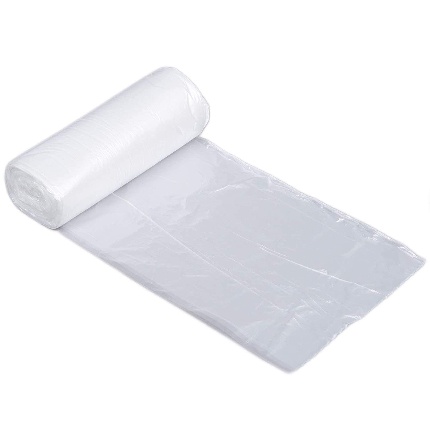 4 Gallon Clear Trash Bags - 100 Count Small Garbage Bags for Mini Trash Cans | Wastebasket Liners for Bathroom, Kitchen, Car & Office | Disposable Recycling Bags for Paper Waste | Perfect for Small Spaces & Daily Cleanup