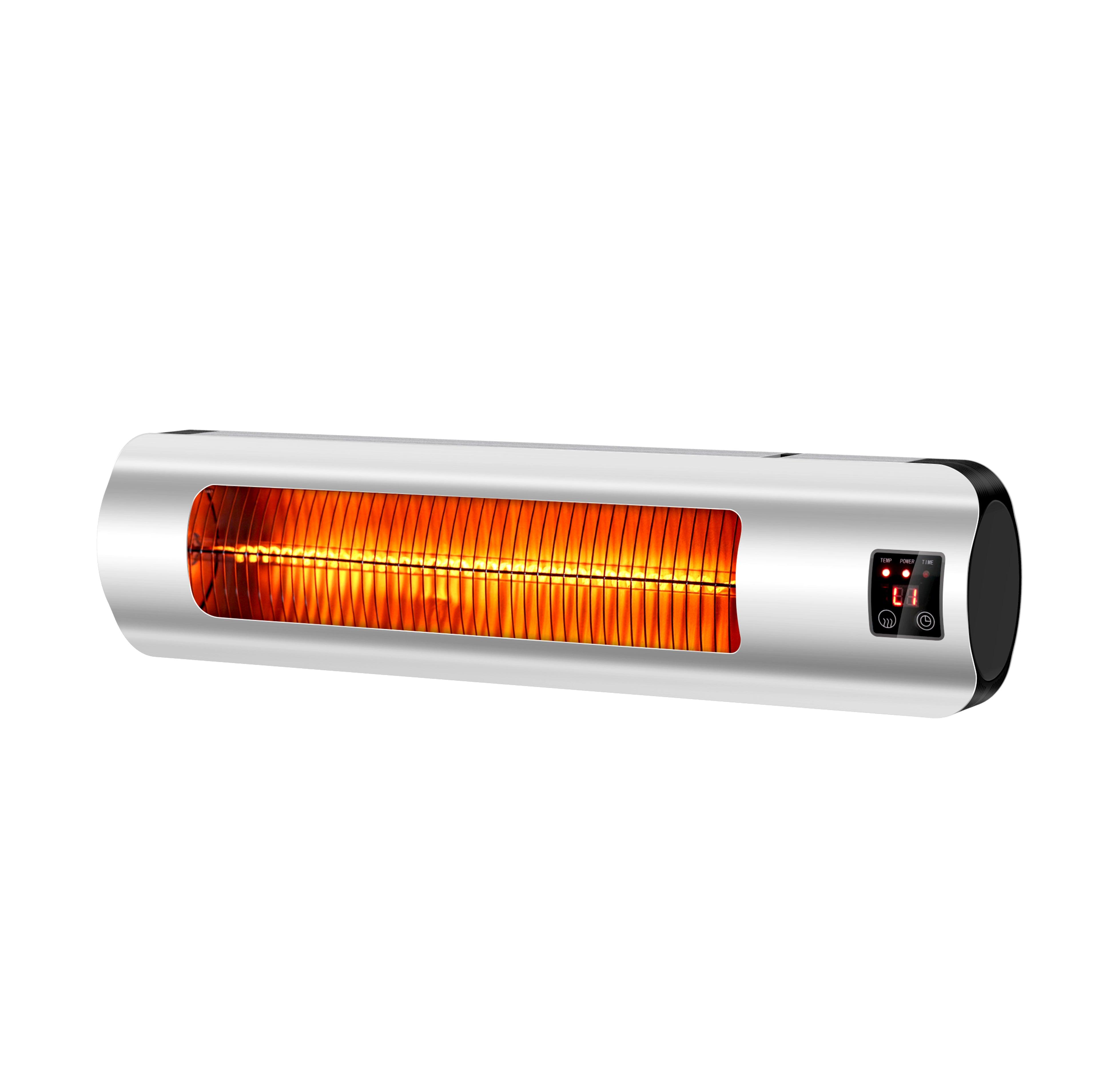 Electric Patio Heater with LED Display & 12H Timer - Wall Mount or Freestanding Outdoor Heater for Patio, Deck, Garden, and Home Use - Perfect for Backyard Gatherings & Cold Evenings