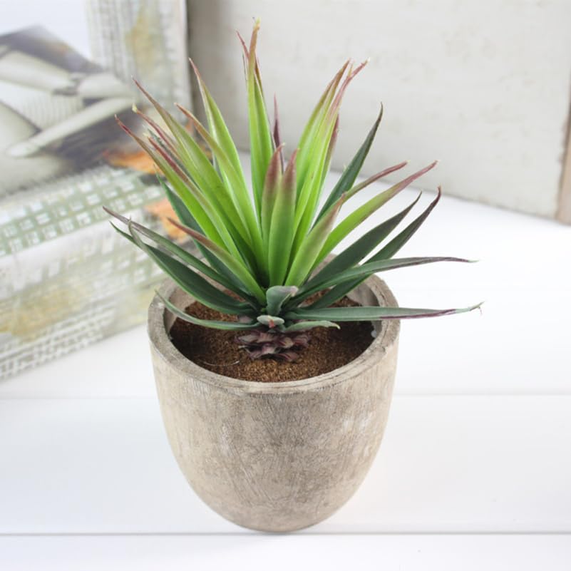 2PCS Artificial Succulent Plants in Pots - Realistic Fake Succulents for Home & Office Decor, Bonsai Style Faux Plants, Low Maintenance Indoor Greenery (Gladiolus Design) - Perfect for Desk, Shelf, Window Sill & Gift Giving