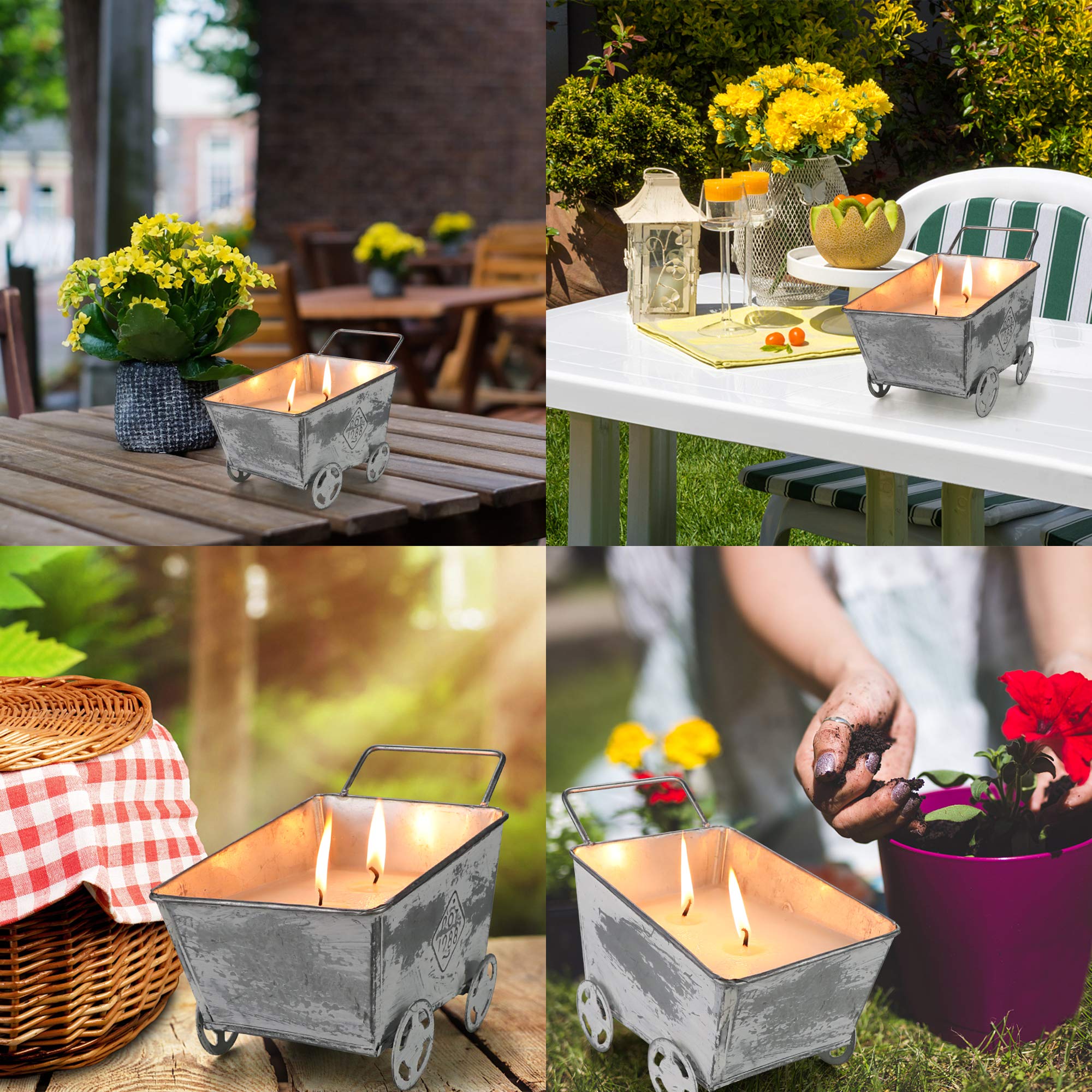 Natural Citronella Candles Outdoor 2 Pack - 18oz Large Soy Wax Candles with Citronella Oil for Mosquito Repellent, Long Lasting Scented Candles for Patio, Garden, BBQ & Camping - Perfect for Summer Nights, Outdoor Parties and Backyard Decor