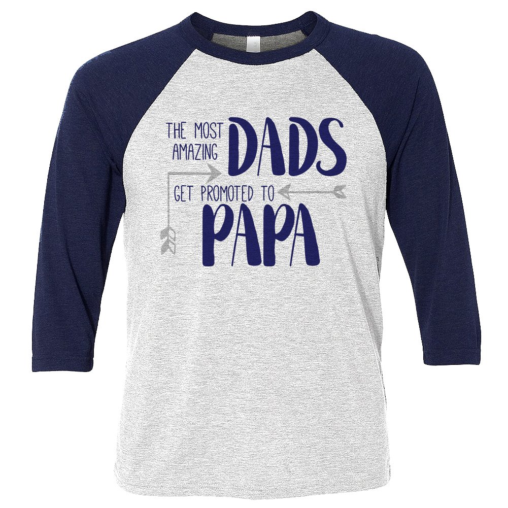 Best Dad Gifts - Soft & Comfortable Raglan T-Shirt for New Dads in Navy/Gray - Perfect for Father's Day, Birthday & Everyday Wear