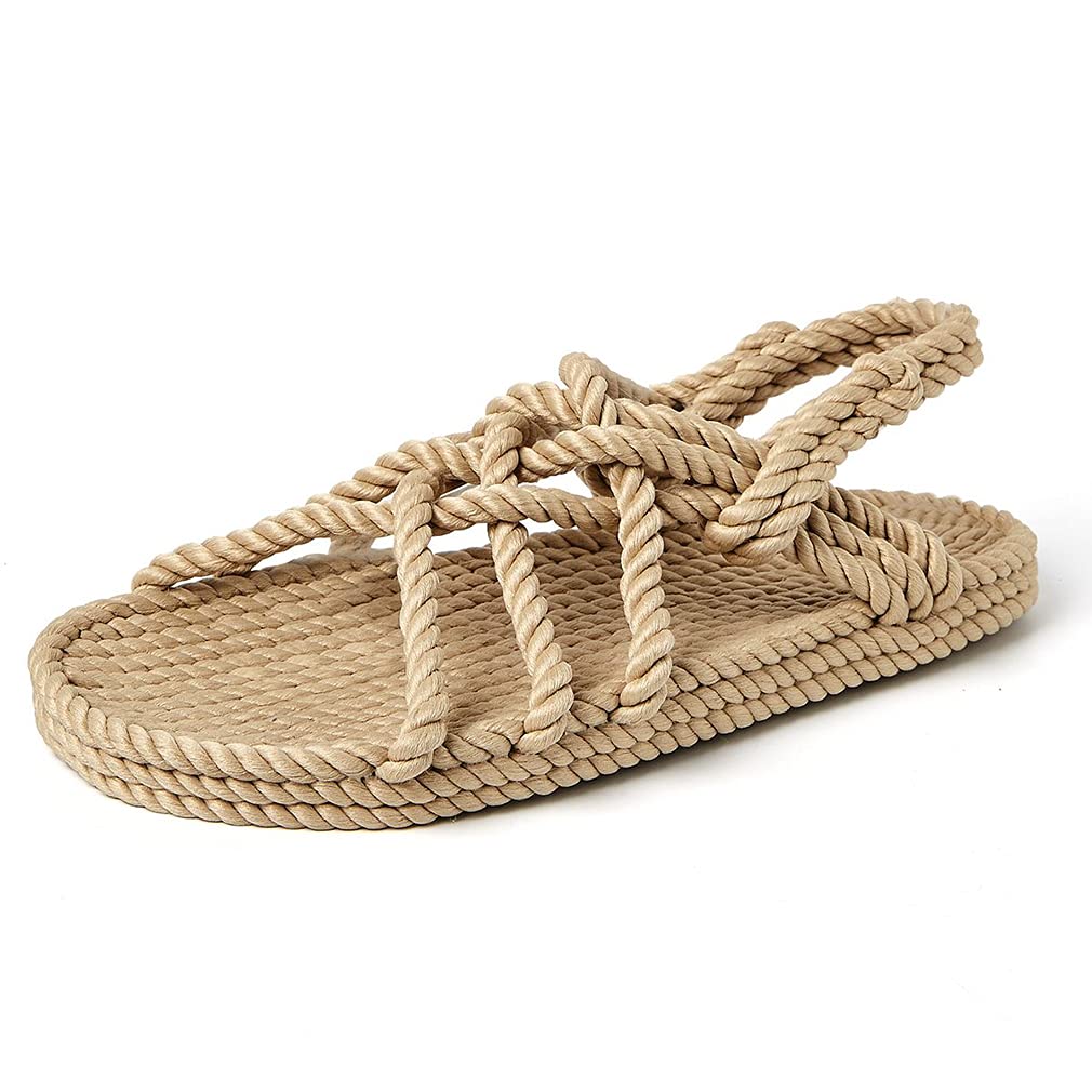 Huntarry Women's Lace Up Espadrilles Thong Sandals - Comfortable Casual Walking Shoes with Soft Sole | Perfect for Beach, Vacation & Summer Outfits