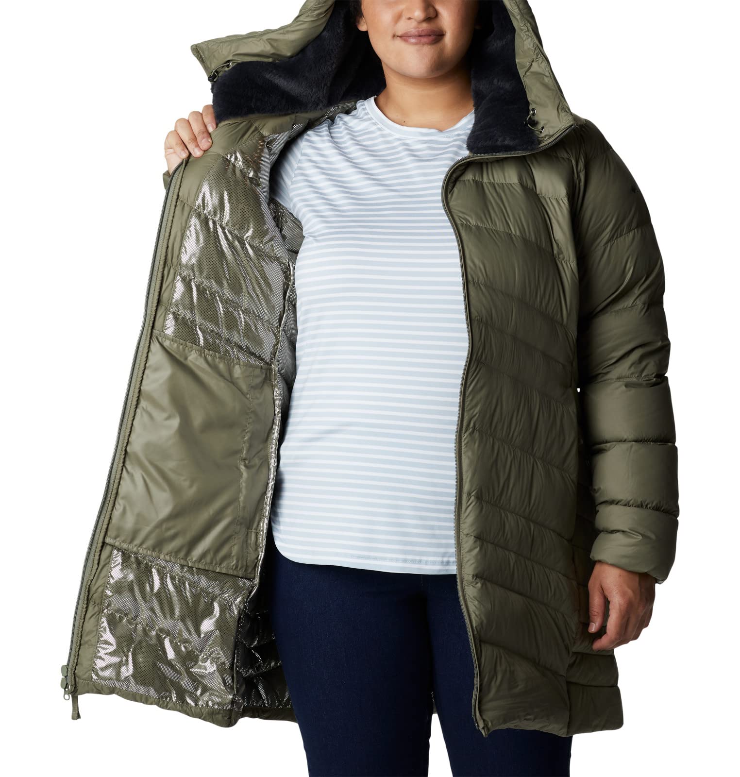 Columbia Women's Autumn Park Down Mid Jacket - Lightweight Warm Winter Coat for Hiking, Travel & Outdoor Activities