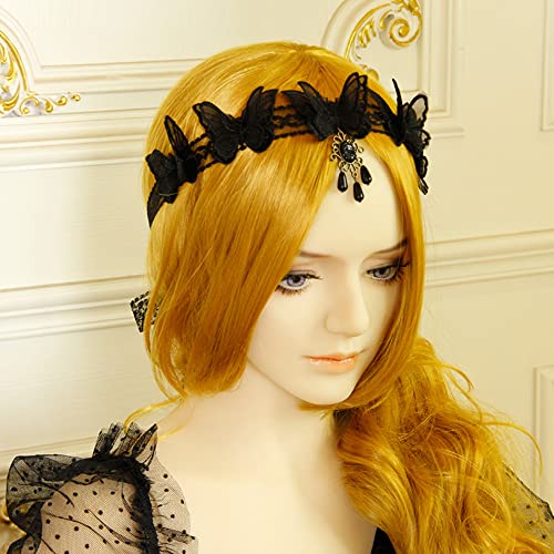 Vintage 1920s Flapper Headband for Women - Silver Rhinestone Flower Hair Accessory, Great Gatsby Inspired Elastic Headpiece (Black) | Perfect for Roaring 20s Parties, Costume Events & Retro Fashion Looks