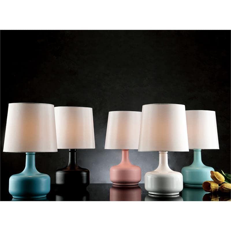 Modern Pink Metal Base Table Lamp by Furniture of America - Perfect for Bedroom, Living Room & Office Decor