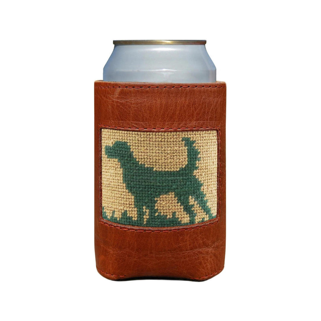 Hunting Dog Needlepoint Can Cooler - Insulated Beer Koozie for Outdoor Hunting, Camping & Tailgating - Perfect for Beer, Soda & Beverage Cans