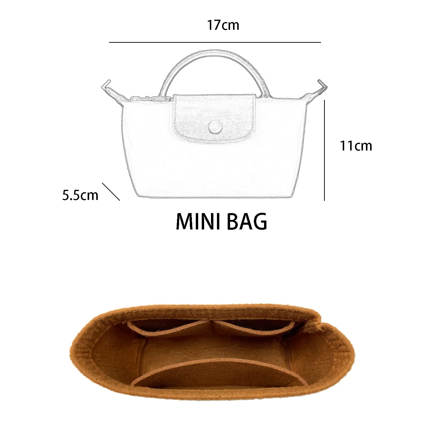 Women's Bag Organizer Insert for Backpack & Tote - Large Inner Storage Pouch (Beige) | Perfect for Travel, Work & Daily Essentials Organization