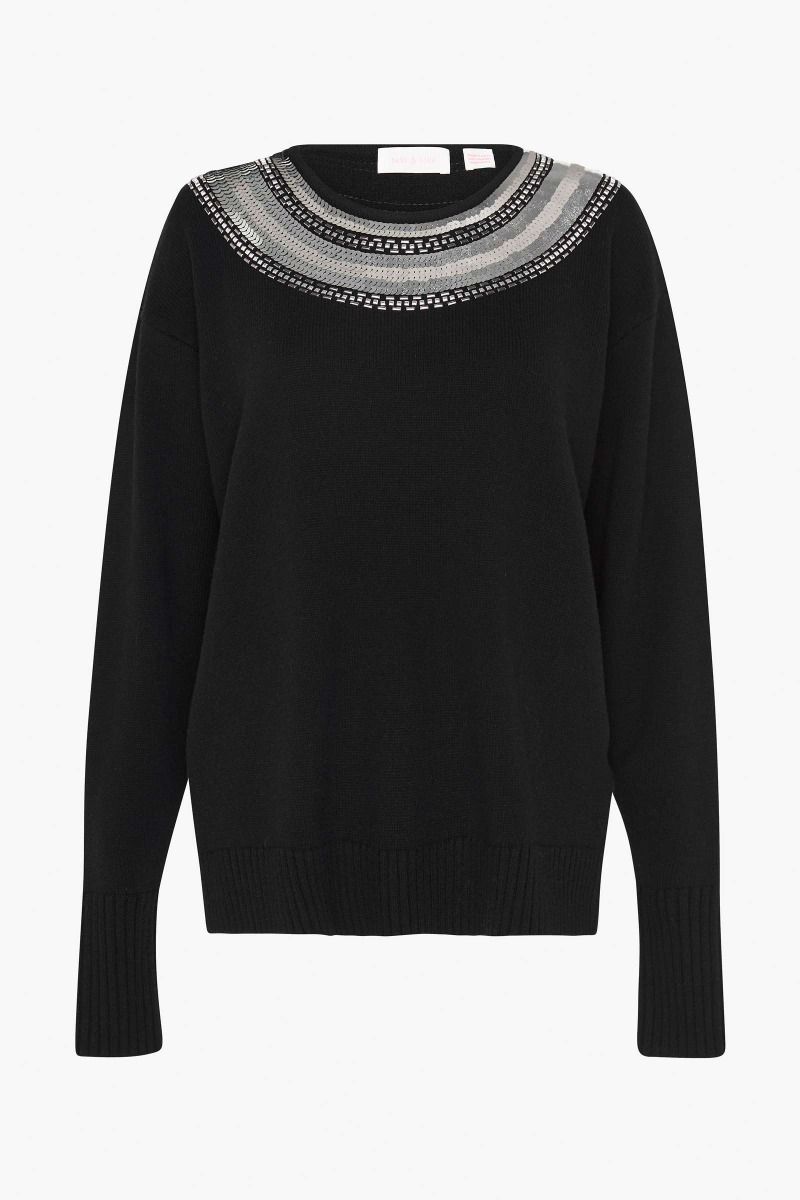 Destiny Awaits Knit Top - Women's Fashion Black Crewneck Sweater | Perfect for Casual Outings, Date Nights & Fall Layering
