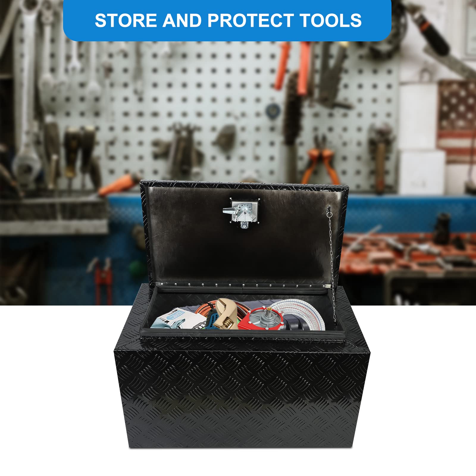 Heavy Duty 5-Bar Tread Pickup Truck Tool Box - 30