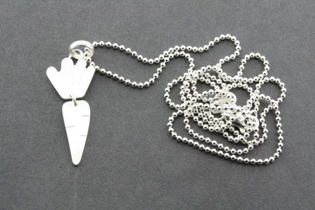 2-Piece Carrot Pendant Necklace with 45cm Ball Chain - Perfect for Easter Gifts, Spring Fashion & Vegetable Lover Jewelry