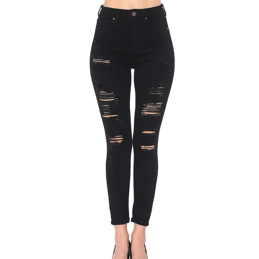 Women's High Waist Push-Up Skinny Jeans - Stretch Denim with 3 Button Closure for a Flattering Fit | Perfect for Casual Outings, Date Nights & Everyday Wear
